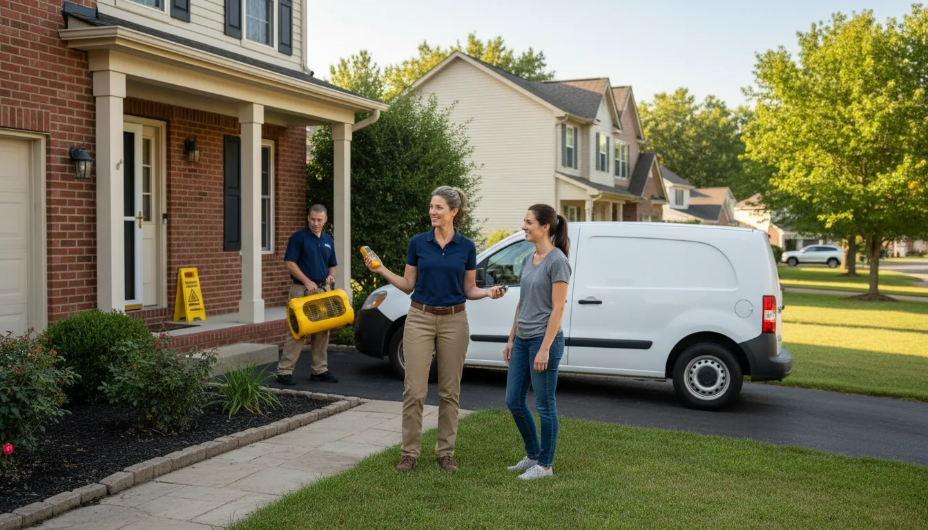 Residential water damage restoration in Willow Hill, IL